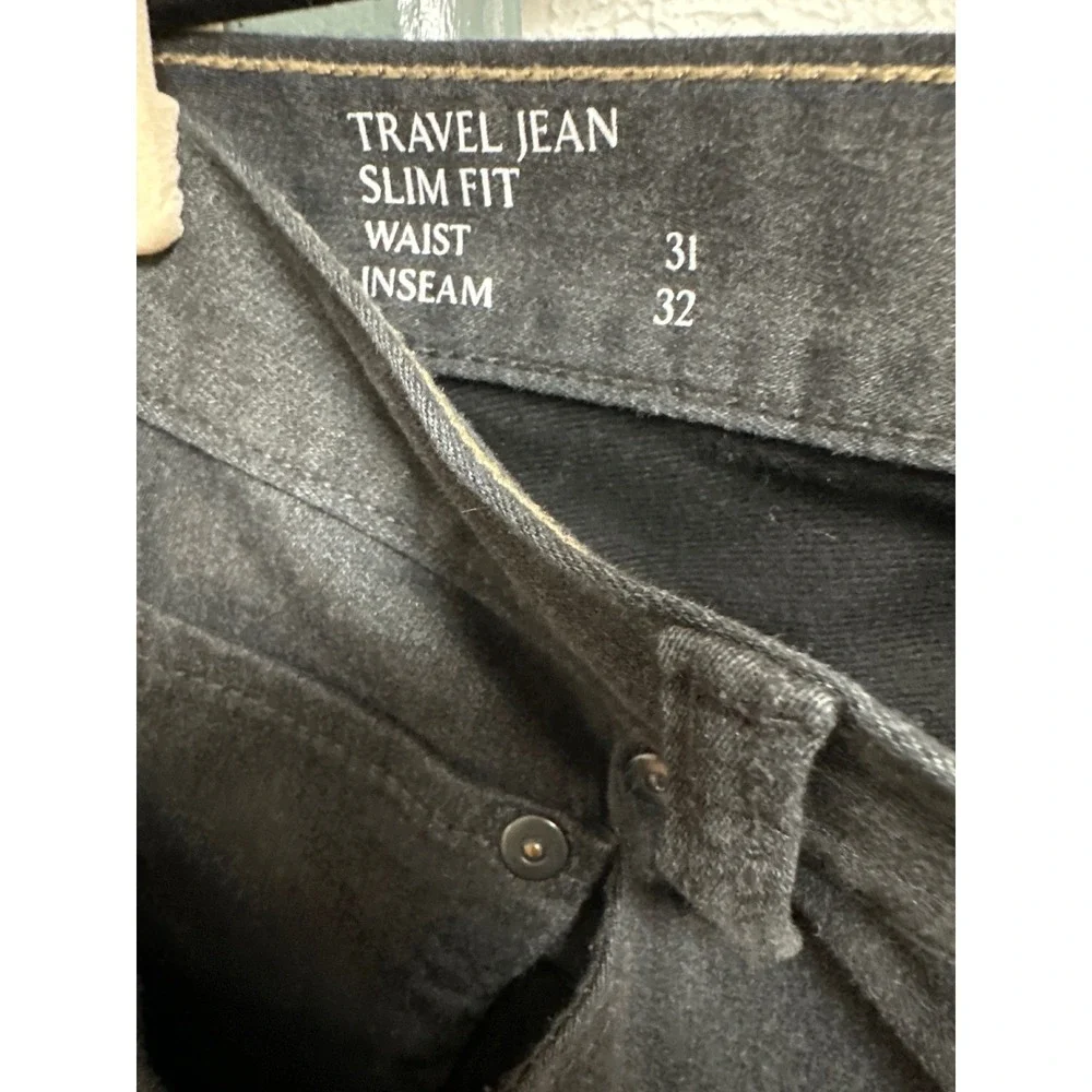 Banana Republic Travel Jeans Men 31x32 Gray Slim Fit Stretch Performance